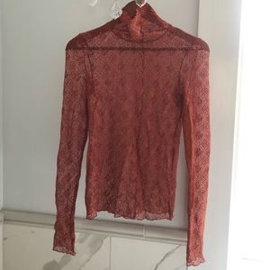 Free People lace turtleneck